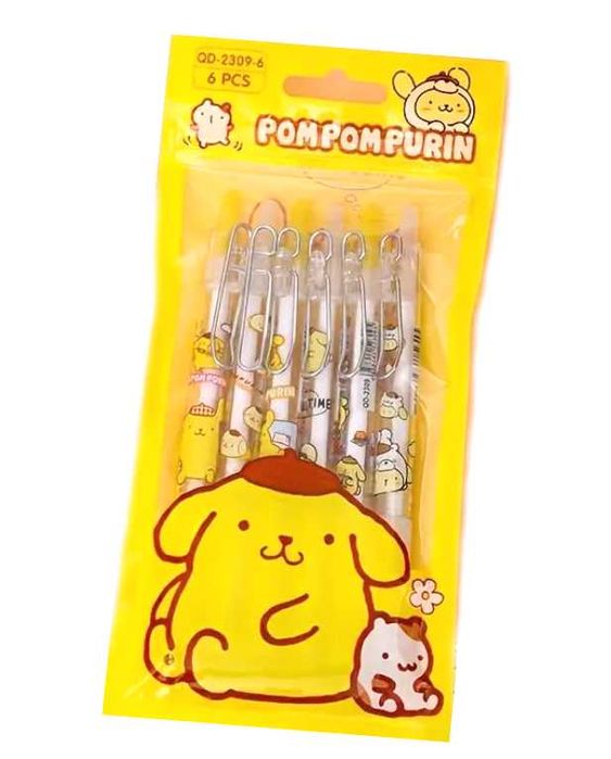 Długopisy żelowe Pompompurin zestaw 6 szt.