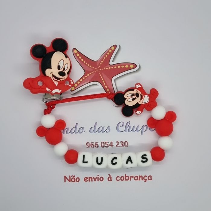 Prende xuxas silicone bebé chupeta