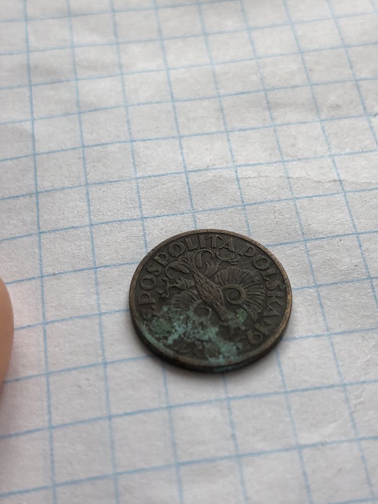 1 grosze 1937 польська монета стародавня раритет