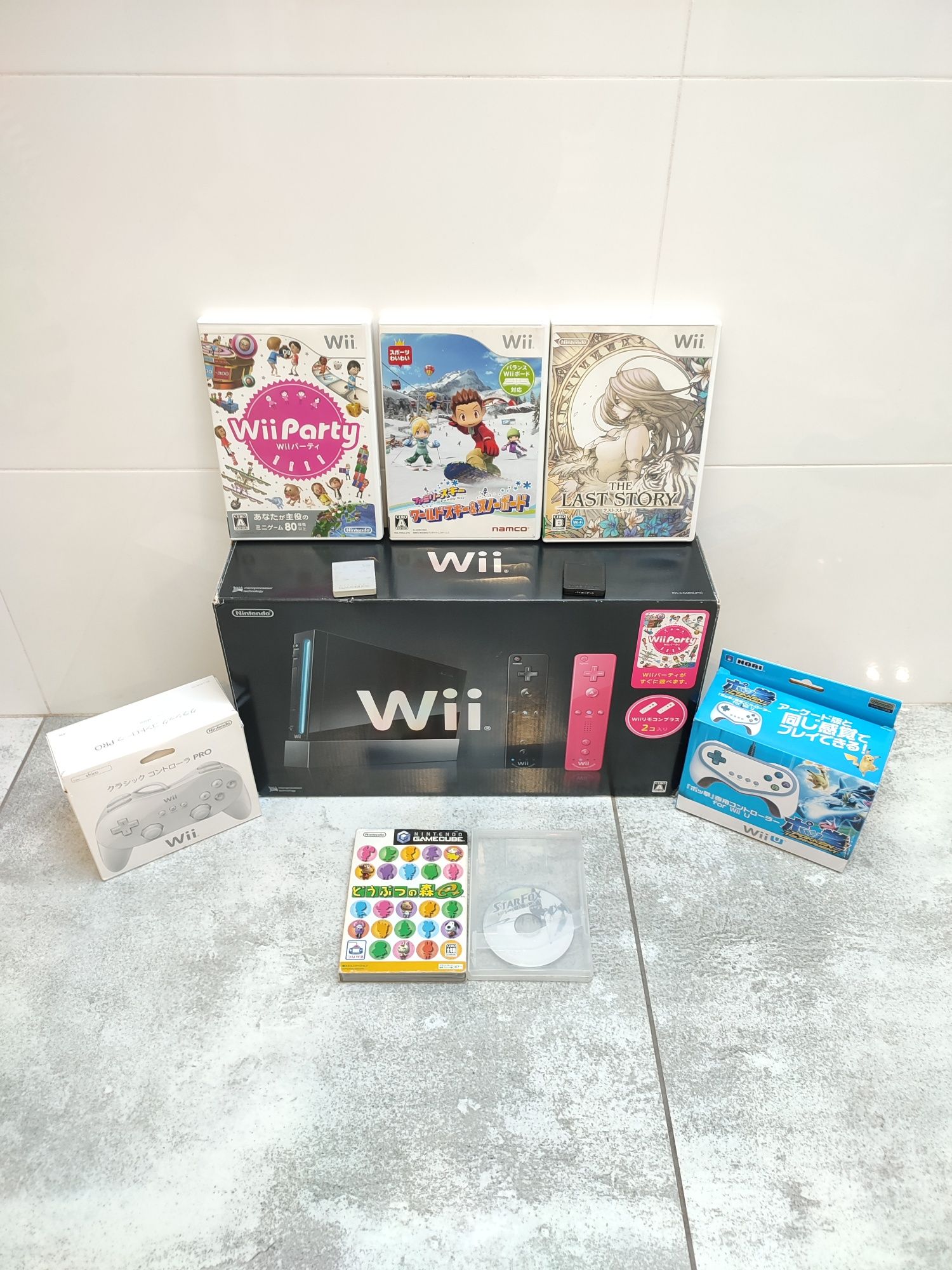 Nintendo Wii Party Box Kolor Kuro JPN Oryginał