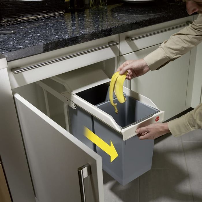 Hailo Kosz Na Śmieci Multi-Box Duo, Rozmiar L, 2X14 L, Kremowy