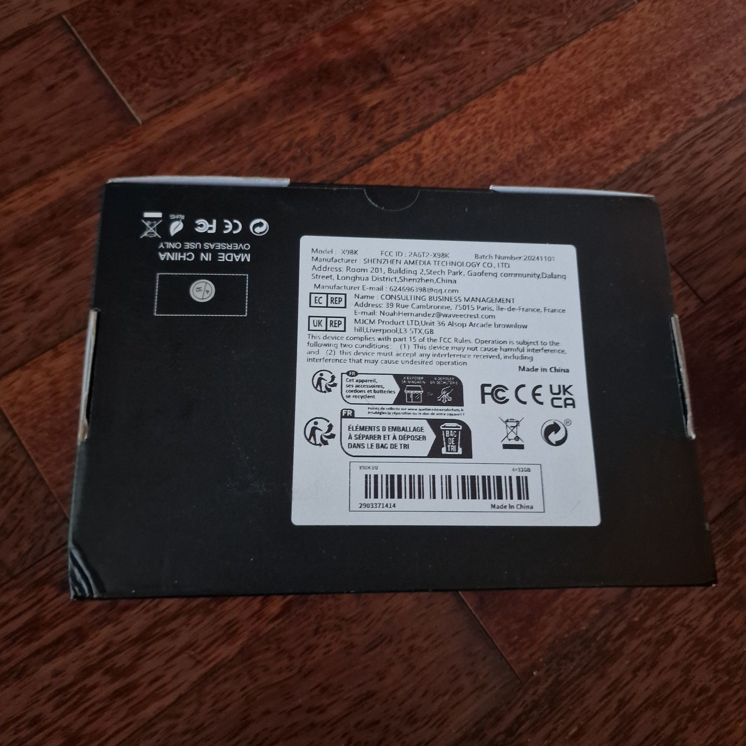 Android 13.0 Box X98K 4+32 GB WIFI 6 BT 5.0