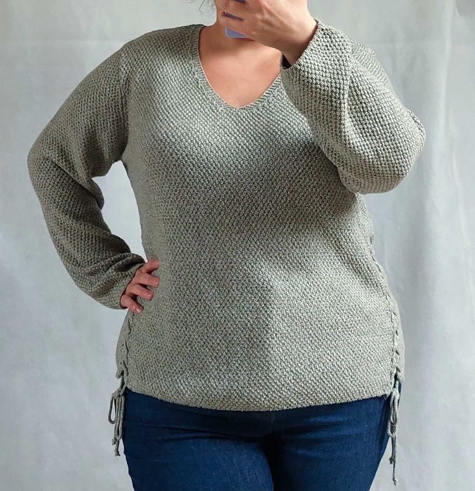 Jak nowy sweter dzianinowy wiązanie George 46/48 włóczka