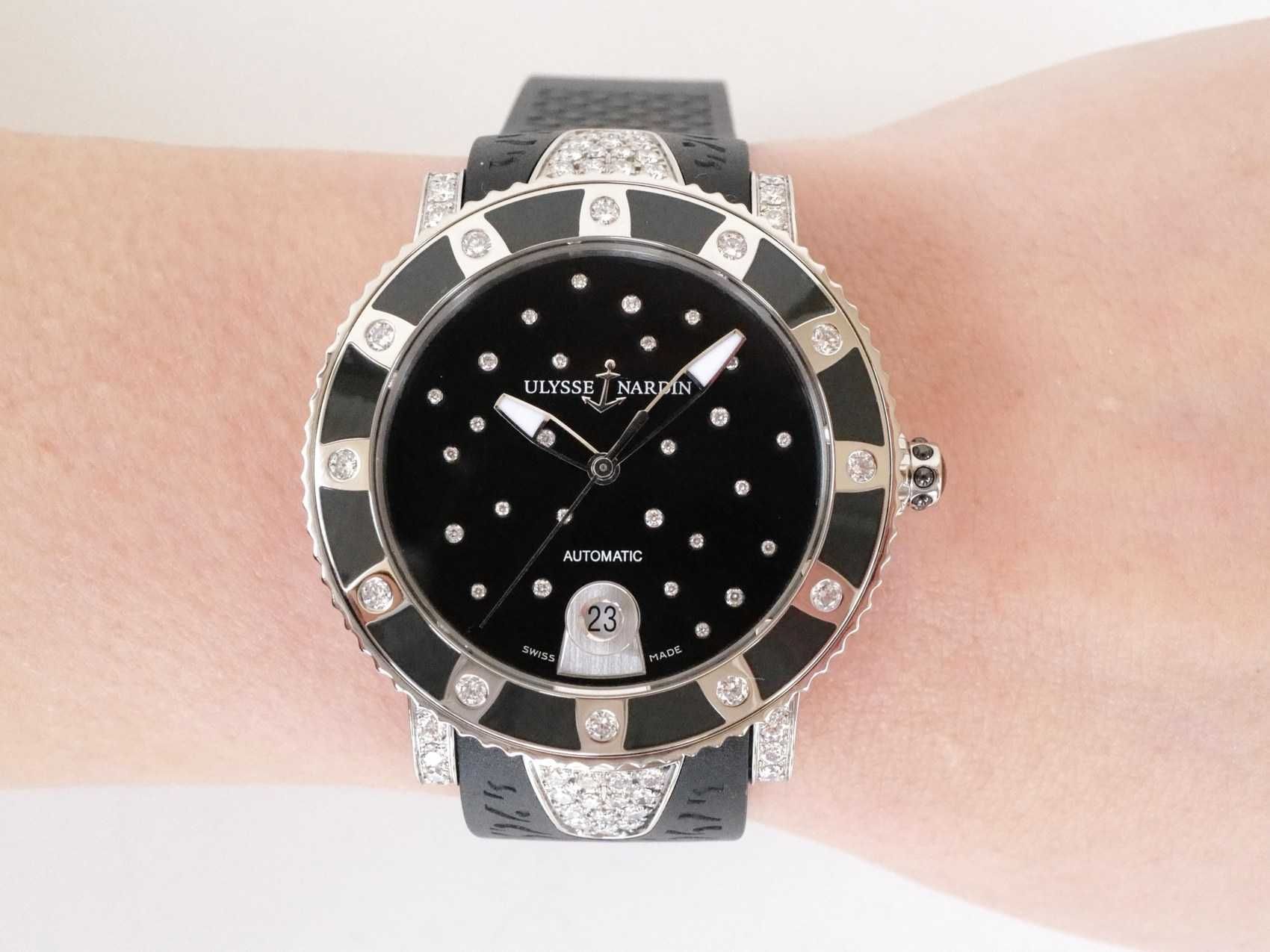 Ulysse Nardin Lady Diver Starry Night Black Diamond Dial Lugs 40mm