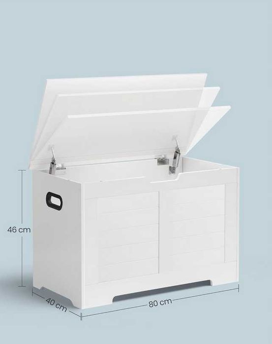 Drewniana skrzynia do przechowywania ,biała