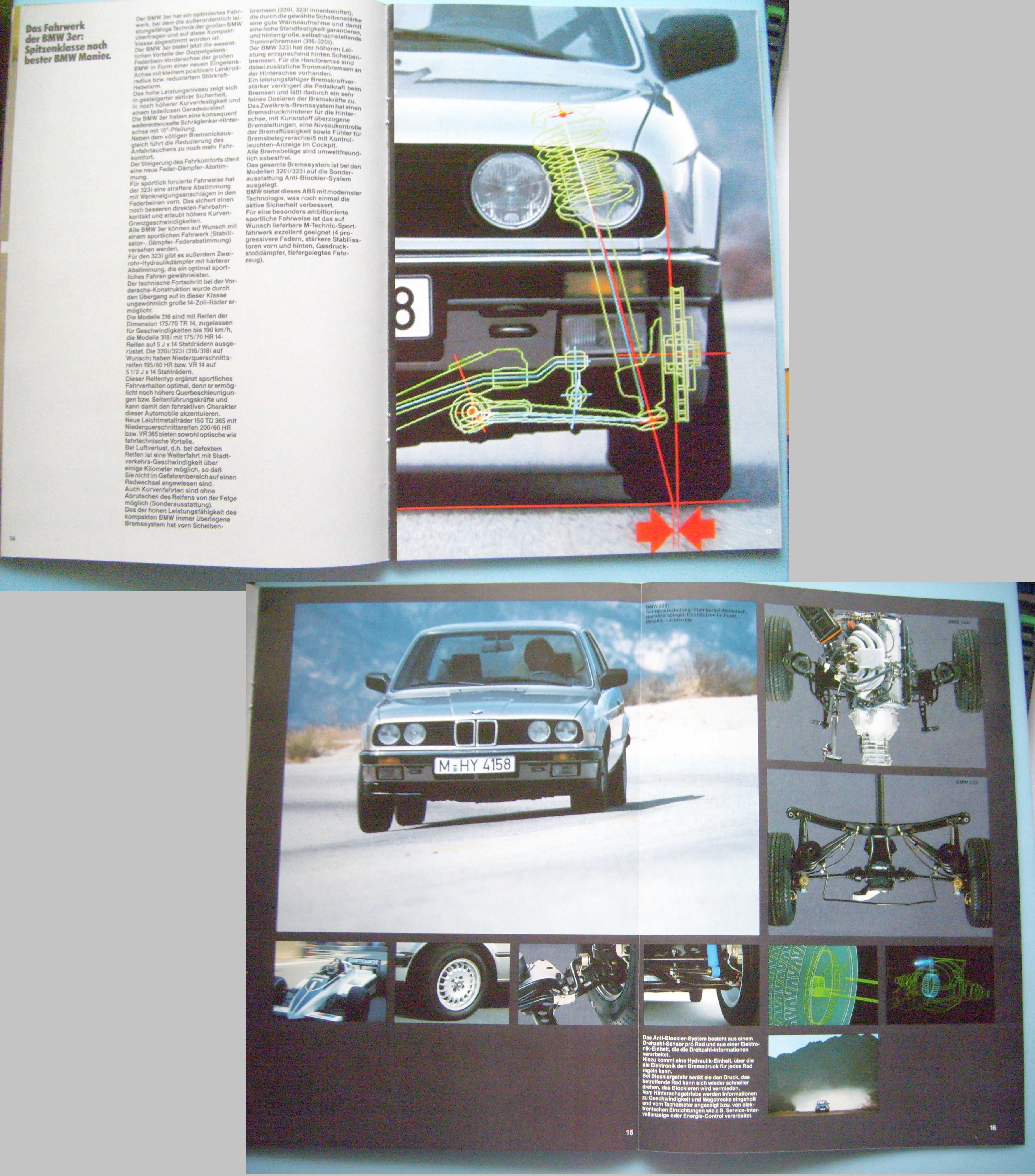 BMW 3 E30 '85 /316, 318i, 318i Kat., 320i, 323i/ prospekt 50 str. BDB