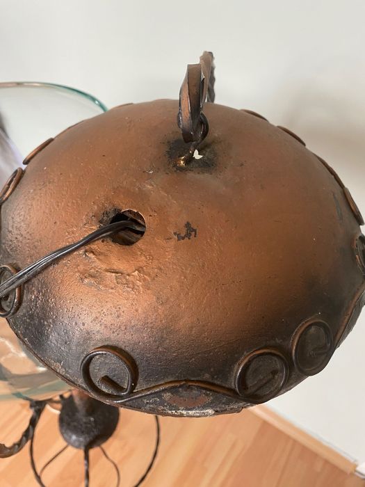 Lampa stojąca z kutego żelaza lata 70-te