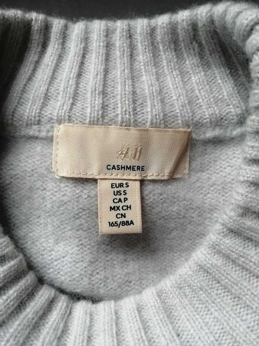 Pudełkowy sweter oversize 100% kaszmir H&M Premium