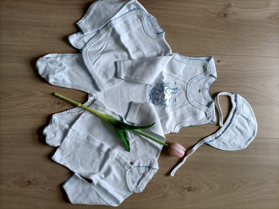 Biały komplet 62 chłopiec