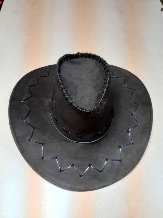 Шляпа Ковбой замш коричневый