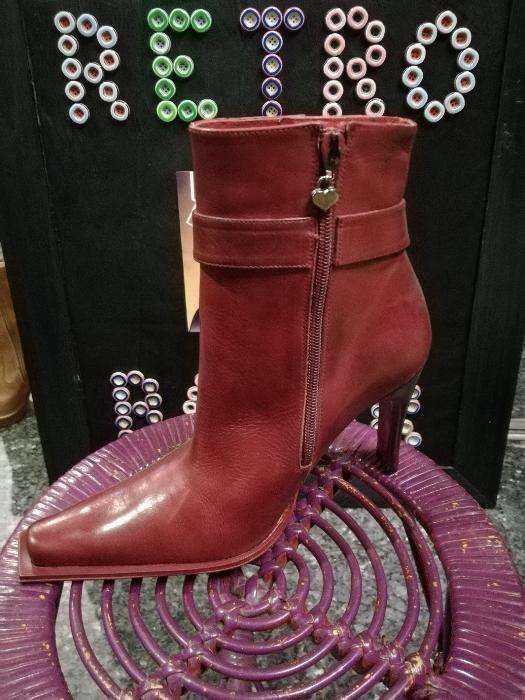 Botas bordeaux em pele Luichiny originais tam. 37,38,39