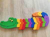 Playtive puzzle drewniane krokodyl