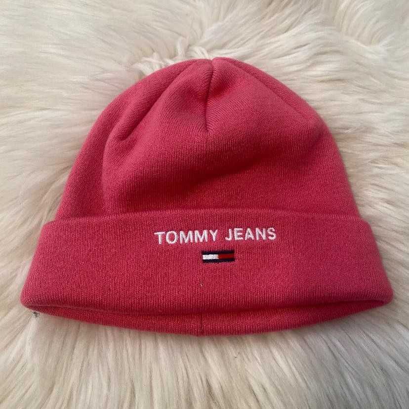 Czapka damska różowa Tommy Jeans beanie