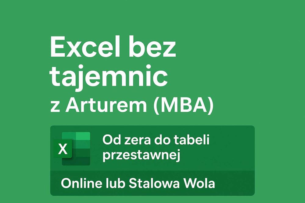 Excel–od podstaw do poziomu zaawansowanego-Online lub Stalowa Wola