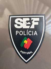 Patch de braço do extinto SEF Serviço de Estrangeiros e Fronteiras.