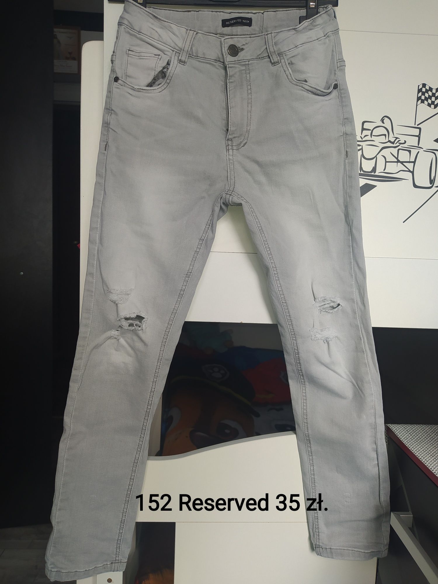Spodnie jeansowe dżinsy 146/ 152 rurki paka ciuchów
