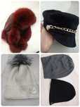 Шапки,  ugg, женская кепка, зимние, осенние, кожа, натуральный мех