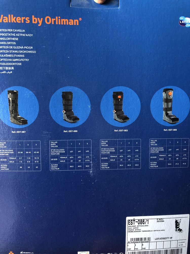Bota Ortopédica Articulada – Tamanho 1