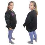 Wikiland Plus Size Biust do 140 cm Bomberka Bluza Zamsz + Skajka