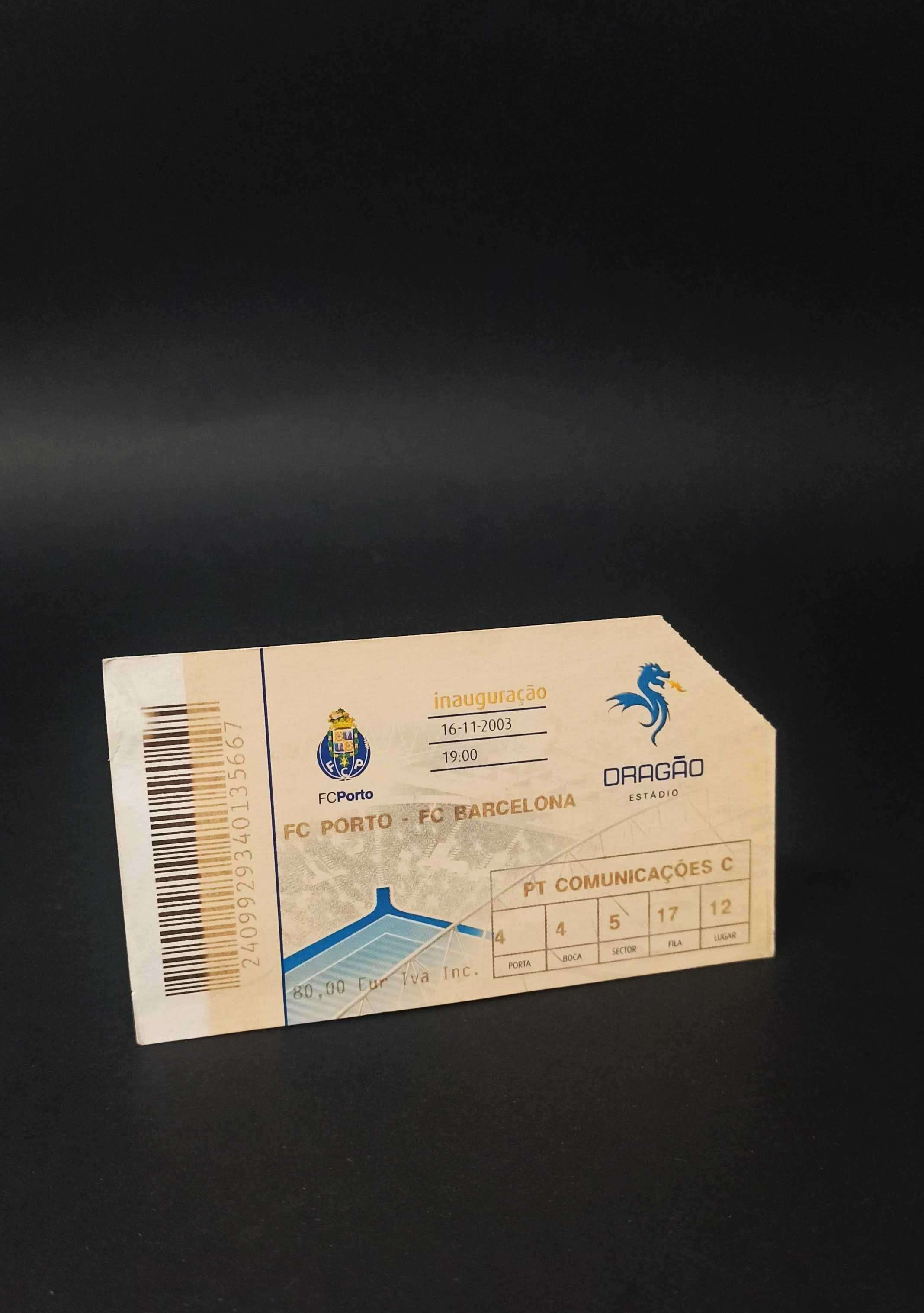 Bilhete FCP - BARCELONA 2003 - Estreia Lionel Messi