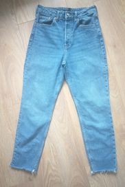 Jeansy H&M  spodnie jeansowe marchewki z wysokim stanem 38 10 M