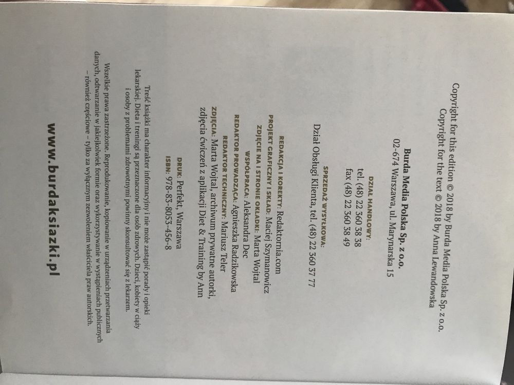Diet & Training by Ann całkiem nowa książka ćwiczenia odchudzające