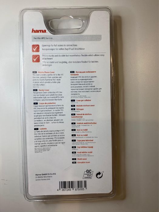 Przezroczyste, silikonowe etui na telefon komórkowy HTC One mini