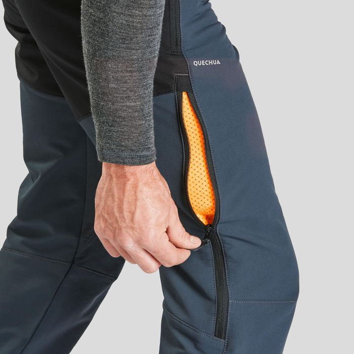 Calças de caminhada quentes e resistentes à água homem, SH500 cinzento