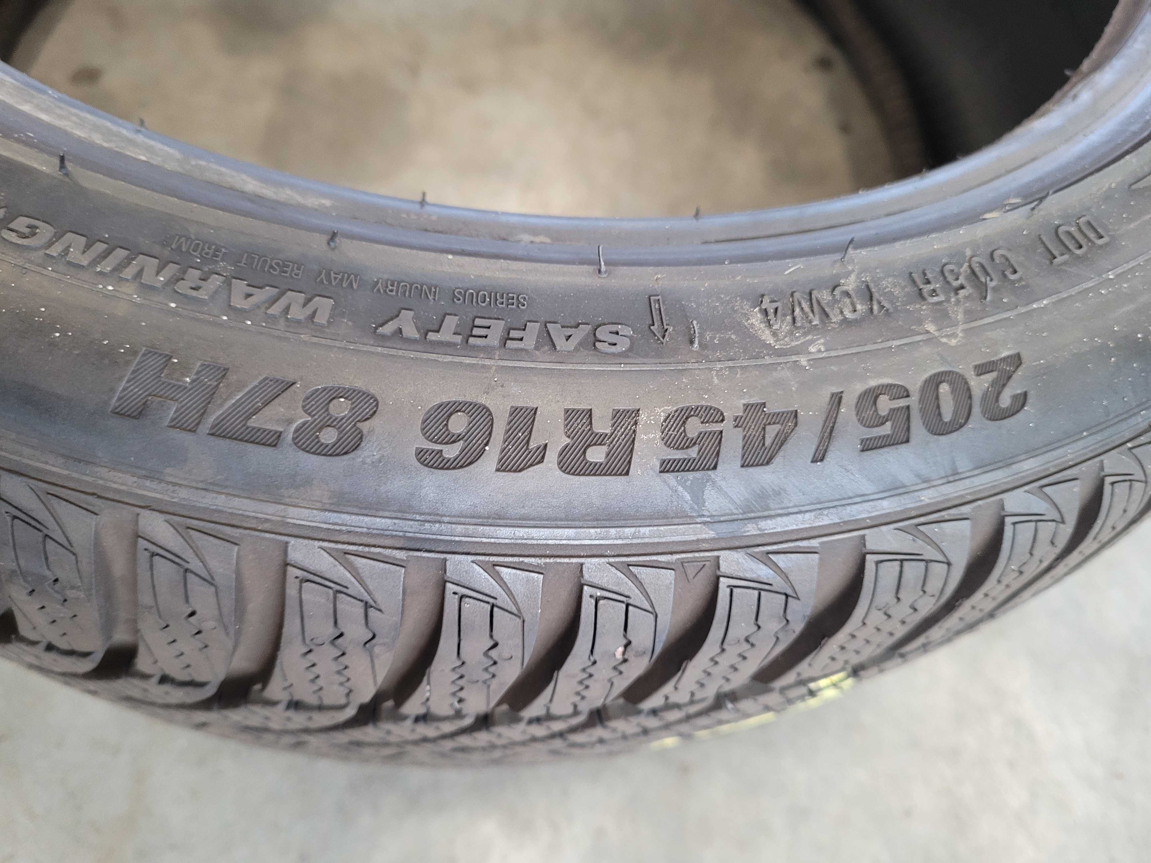opony 205 /45 16 kumho 2 sztuki zima