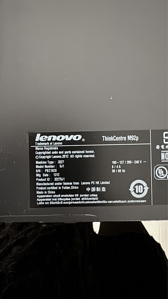 Системний блок Lenovo ThinkCentre M72e / M91p / M92p