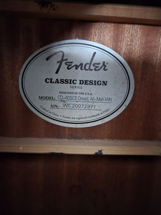 Fender CD60 SCE gitara elektro akustyczna