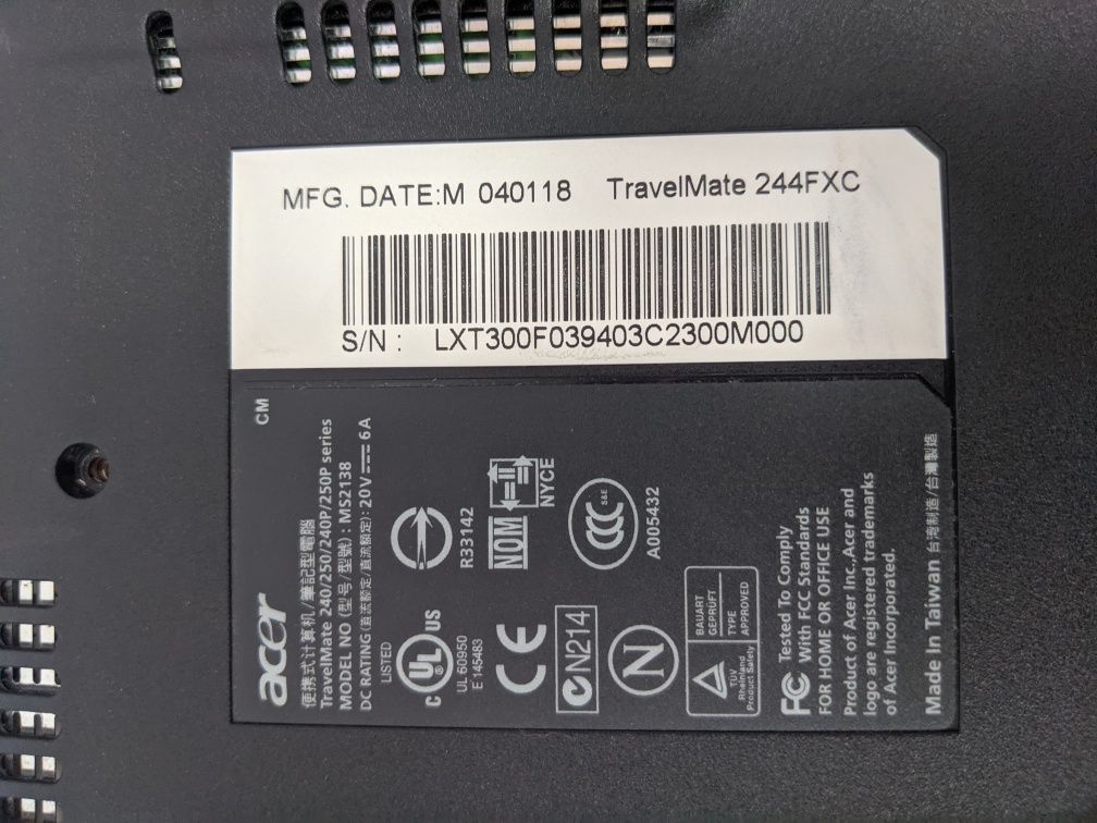 Acer TravelMate 240 (MS2138)