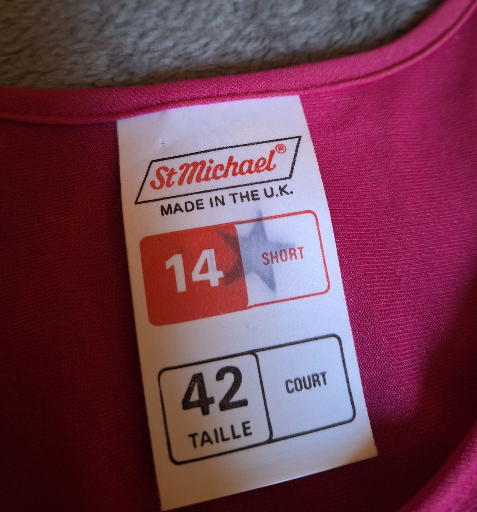 Różowa sukienka imprezowa koktajlowa marka St Micheal rozmiar XL 42