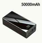 PowerBank 50000mAh z wyświetlaczem LED, latarką i wieloma portami
