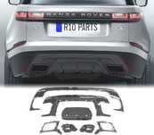 DIFUSOR RANGE ROVER VELAR 17- LOOK R DYNAMIC PRETO BRILHANTE + PONTEIRAS ESCAPE