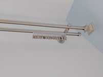 Karnisz 240cm srebrny