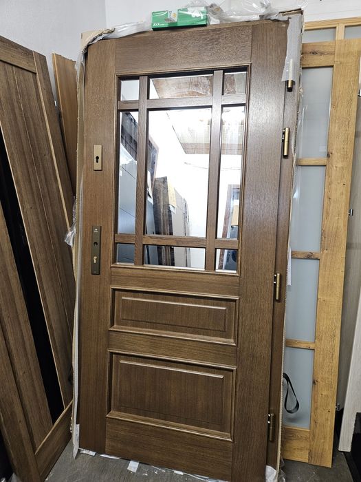 Drzwi zewnętrzne drewniane 80 mm(Od ręki)