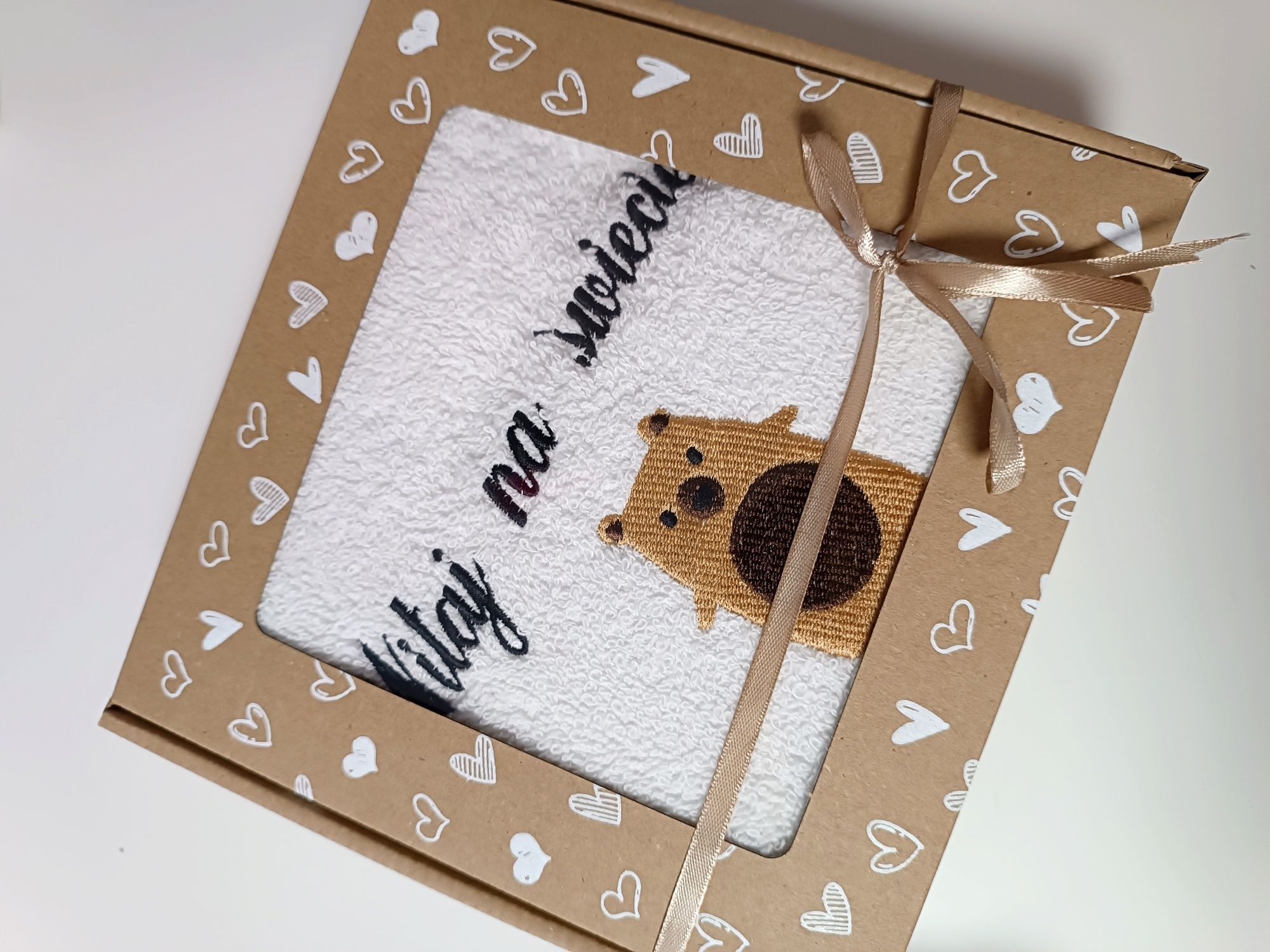 Ręcznik z haftem  dla dziecka niemowlaka prezent baby shower