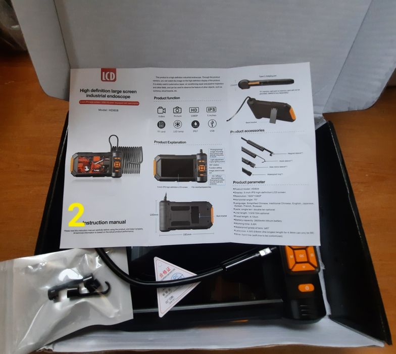 Эндоскоп гибкая камера, 2 камеры 3 камеры 3.9  5мм для  дизеля