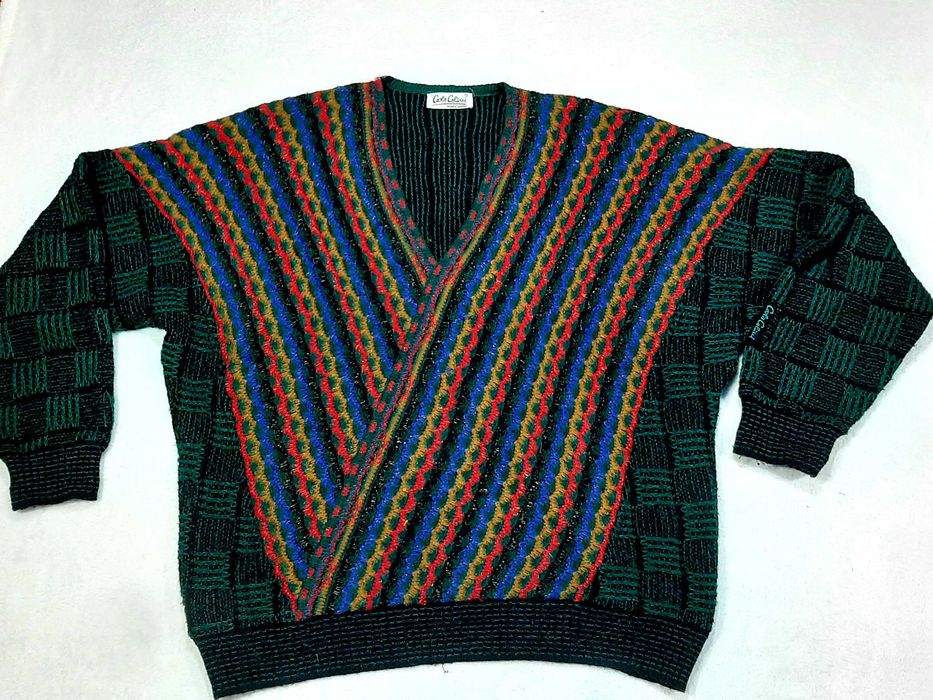 Kardigan sweter pullower Carlo Colucci vintage retro