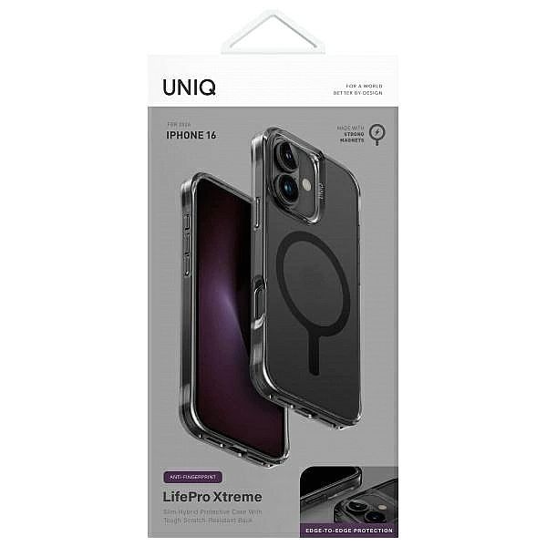 Etui UNIQ LifePro Xtreme Magclick Charging na iPhone 16 - czarne