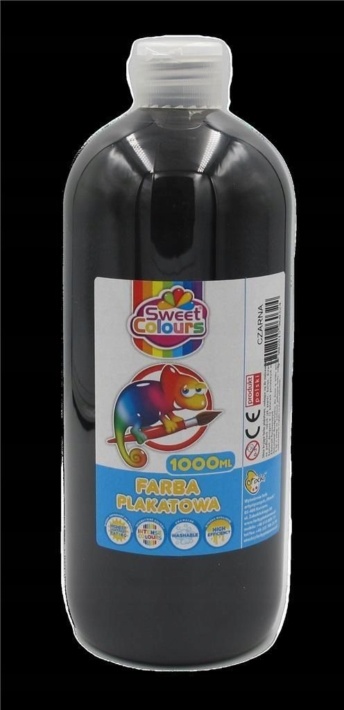 Farba Plakatowa Zielona Czarna 1000ml