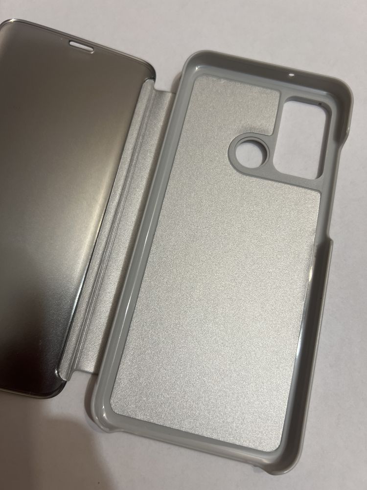 Etui Lustro Clear View Huawei Y6P | Srebrne