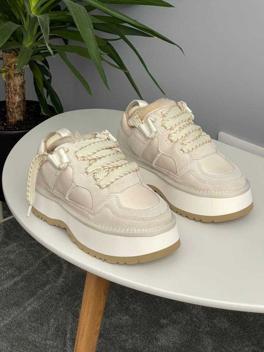 Угги UGG Astromel Jasmine FUR / Уггі Астромель Жасмін бежеві замш