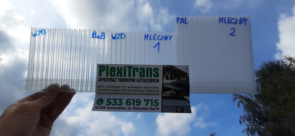 PC Poliwęglan komorowy, komórkowy, kanalikowy cięty na wymiar gr 10mm