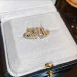 Brincos ouro 19,2kt forma coraçao