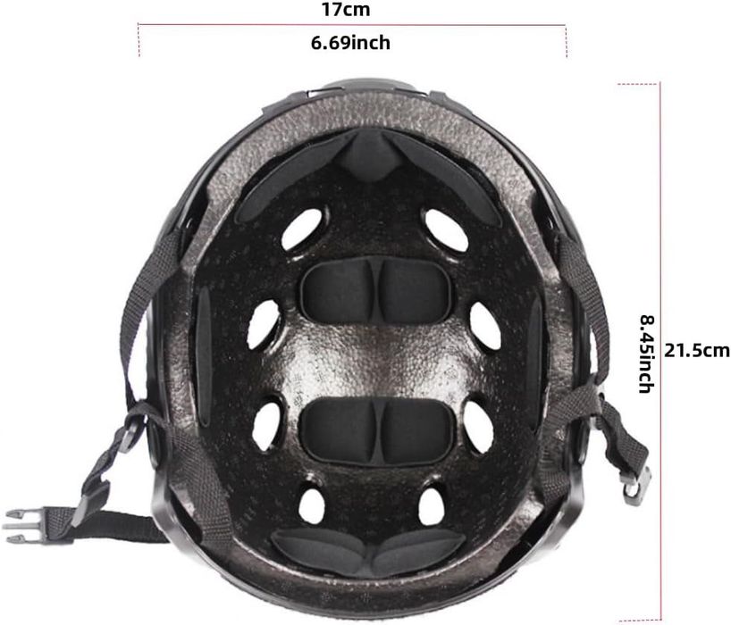 Kask WAT Combat PJ Fast do strzelania, airsoftu i paintballu.