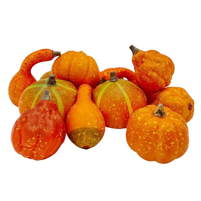 Sztuczne dynie ozdobne do stroików kompozycji duży zestaw 12szt jesień