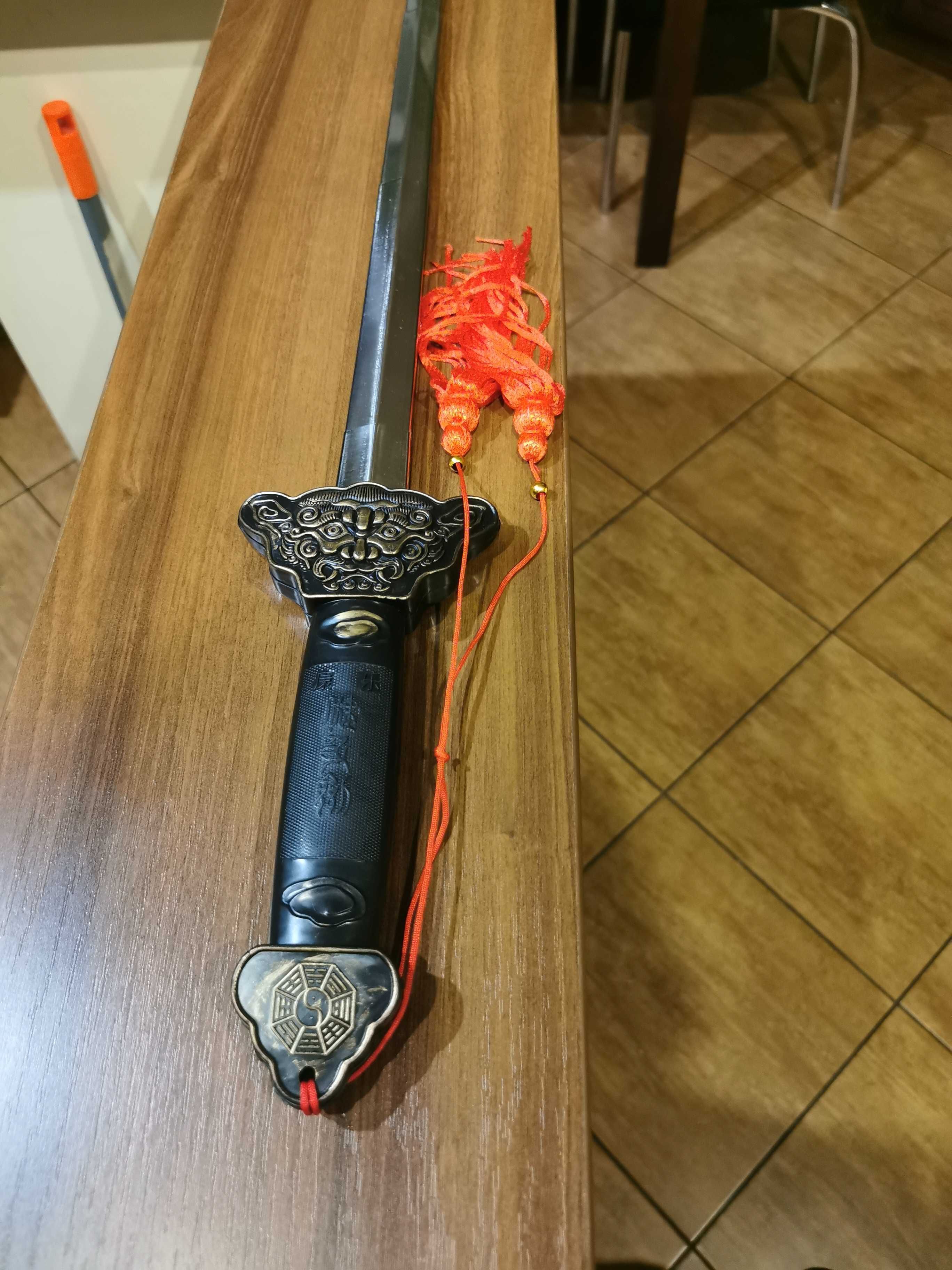 Miecz składany 91cm cosplay metalowy ostrze jak katana