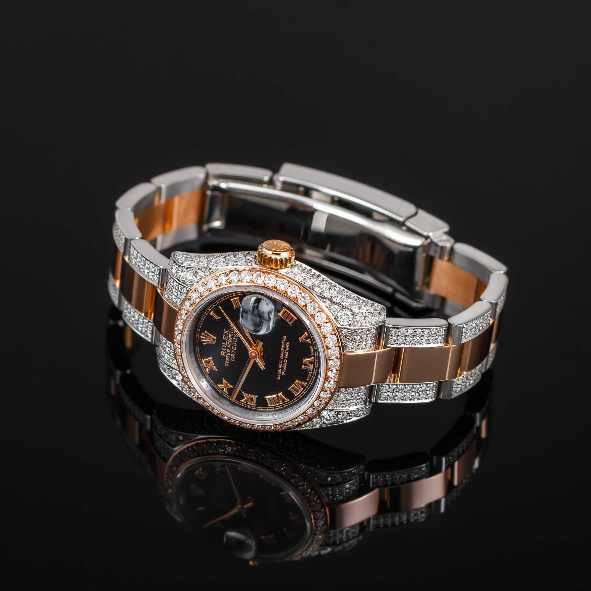 Piękny diamentowy zegarek ROLEX Lady Datejust